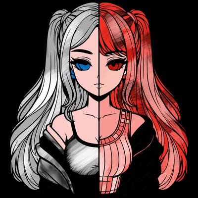 realistic girl split