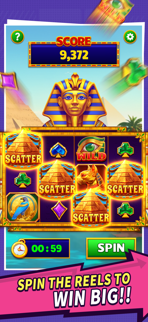 Nile Riches Reelst：Real Cash - Interfaccia del gioco di slot Nile Riches Reelst con tema Antico Egitto