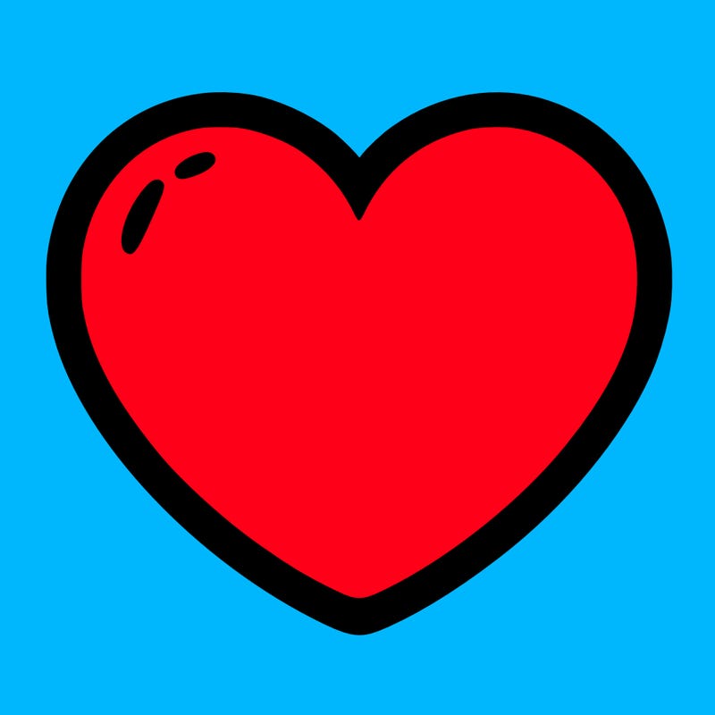 a blank heart