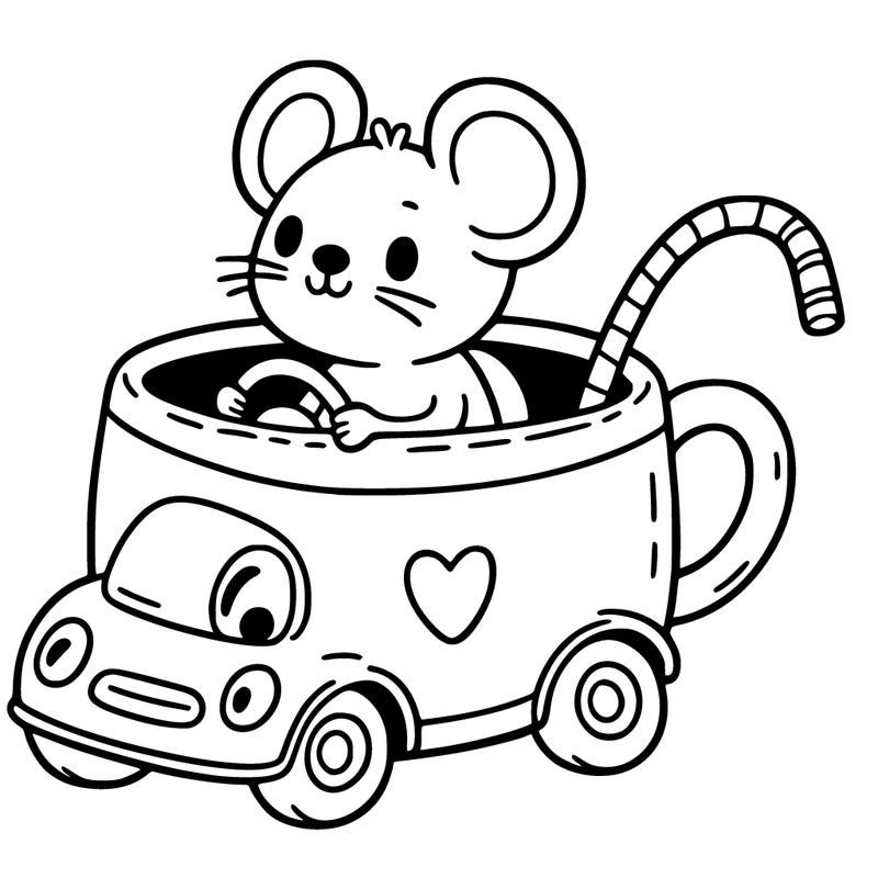 mouse in a car shapes like a cup