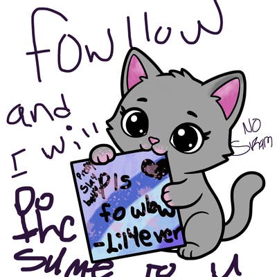 a small cat with a blank sheet of paper in its hand. the cat is sooooooo cute!