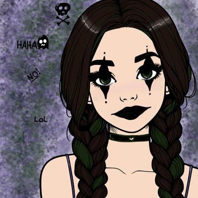 realistic girl with braids