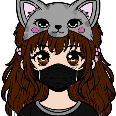 a girl wearing an wolf mask