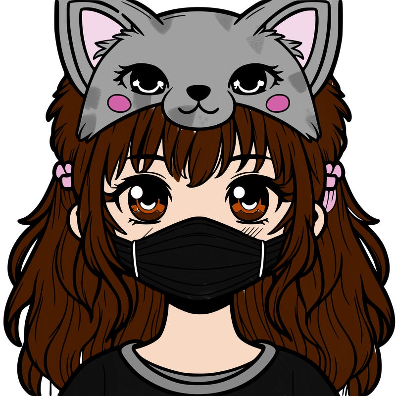 a girl wearing an wolf mask