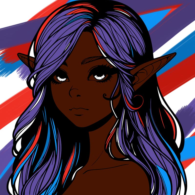 elf girl realistic dark fantasy