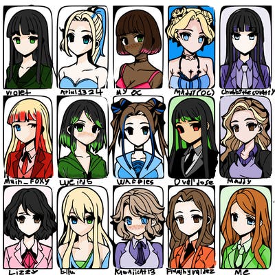 girls that look diffrent anime