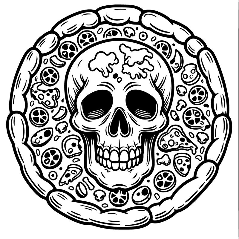 skull pizza
