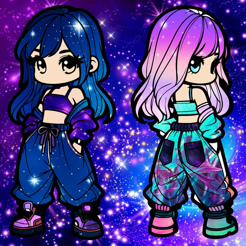 girl in crop top and baggy pants