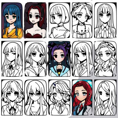 girls that look diffrent anime