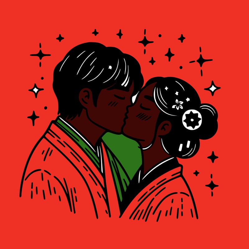 kissing