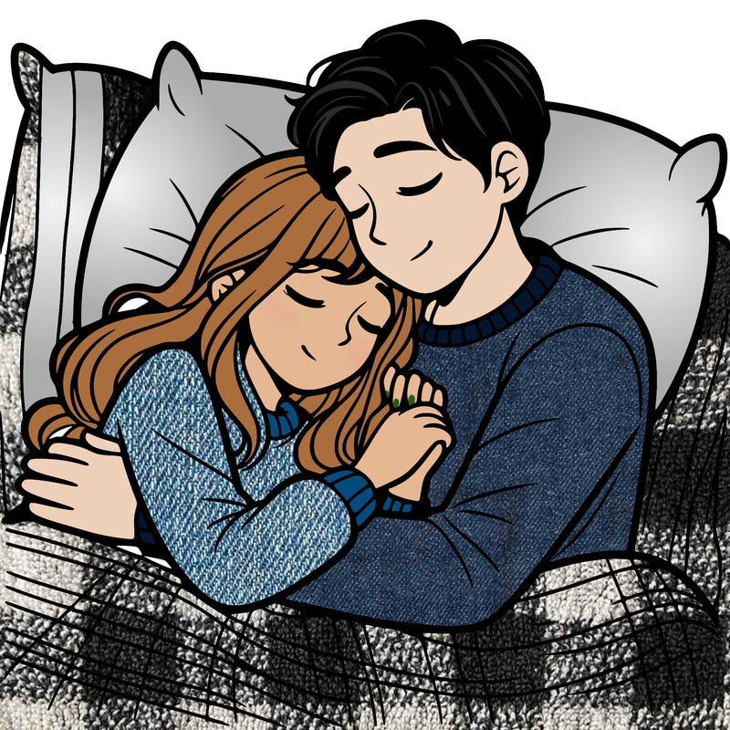 a couple cuddling