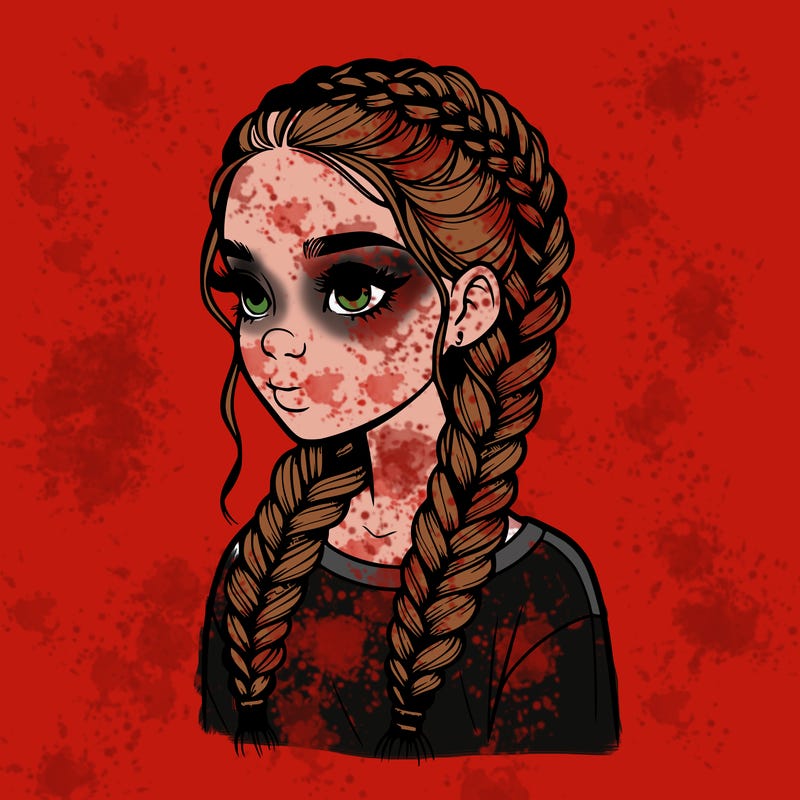 realistic girl with braids