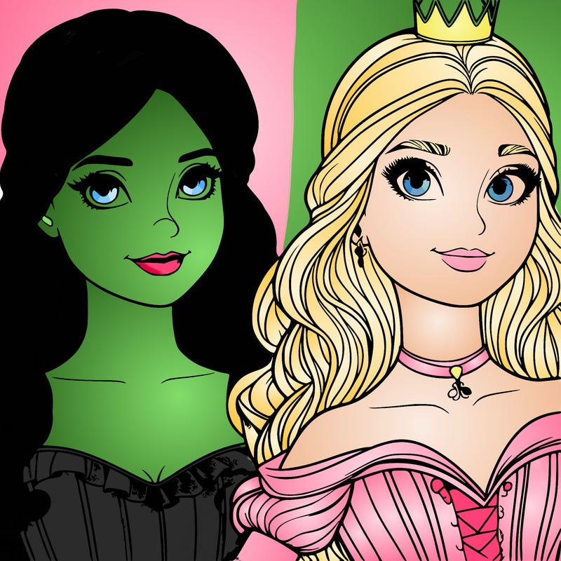 elfaba and glinda realistic girls