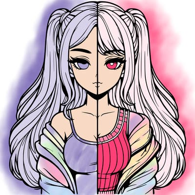 realistic girl split