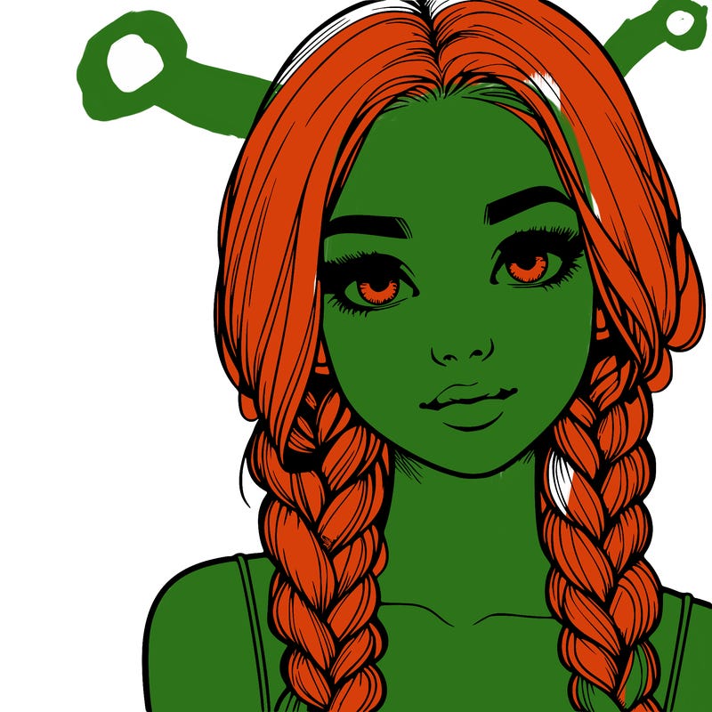 realistic girl with braids