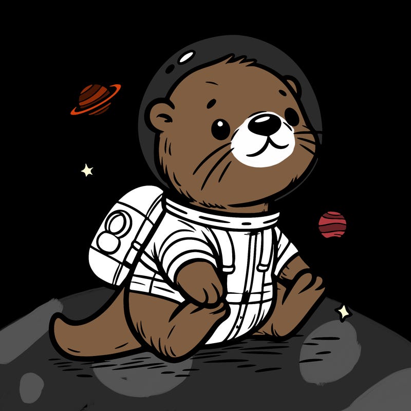 otter in a space suit