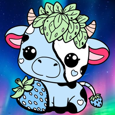 cute strawberry cow