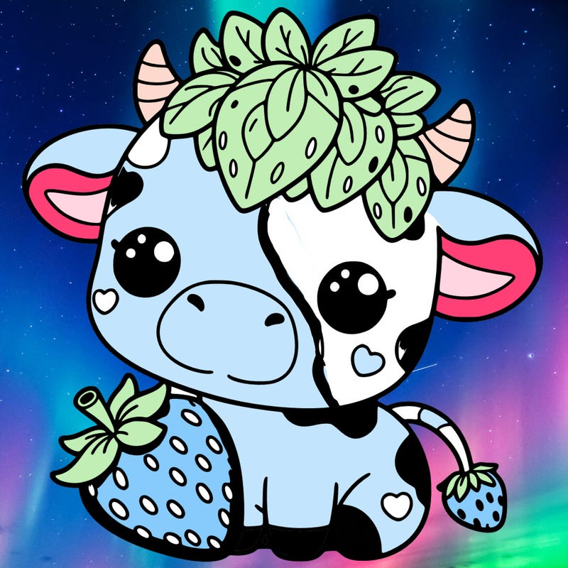 cute strawberry cow