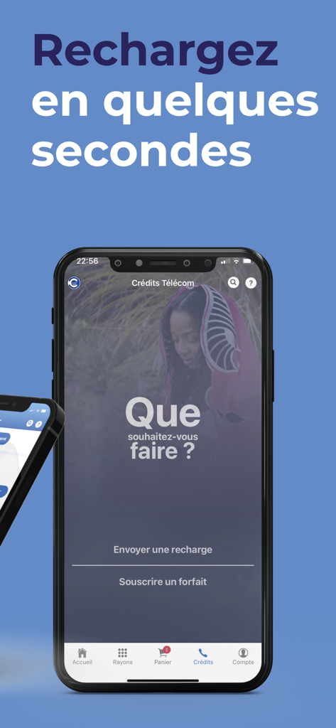 Comores En Ligne - Comores En Ligne mobile app screen for sending phone credit and mobile top-ups