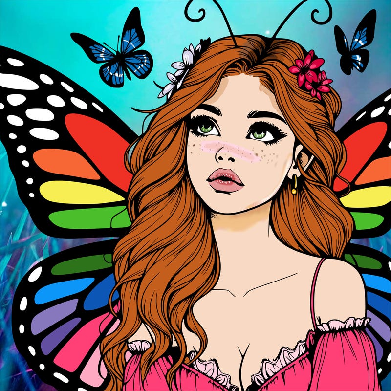 butterfly fairy realistic girl