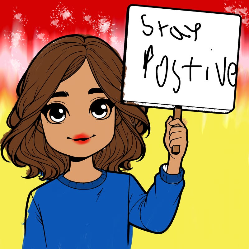 realistic girl holding up a sign