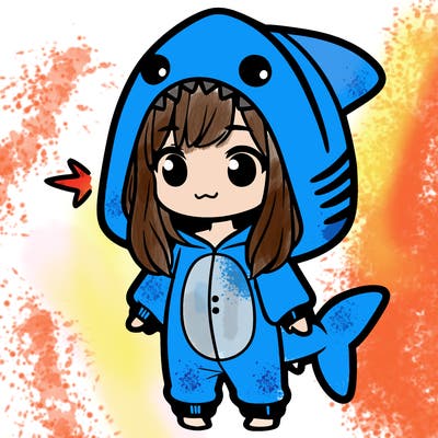 girl in shark onesie