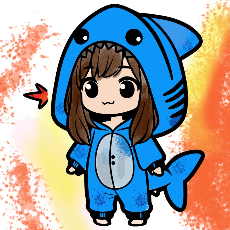 girl in shark onesie