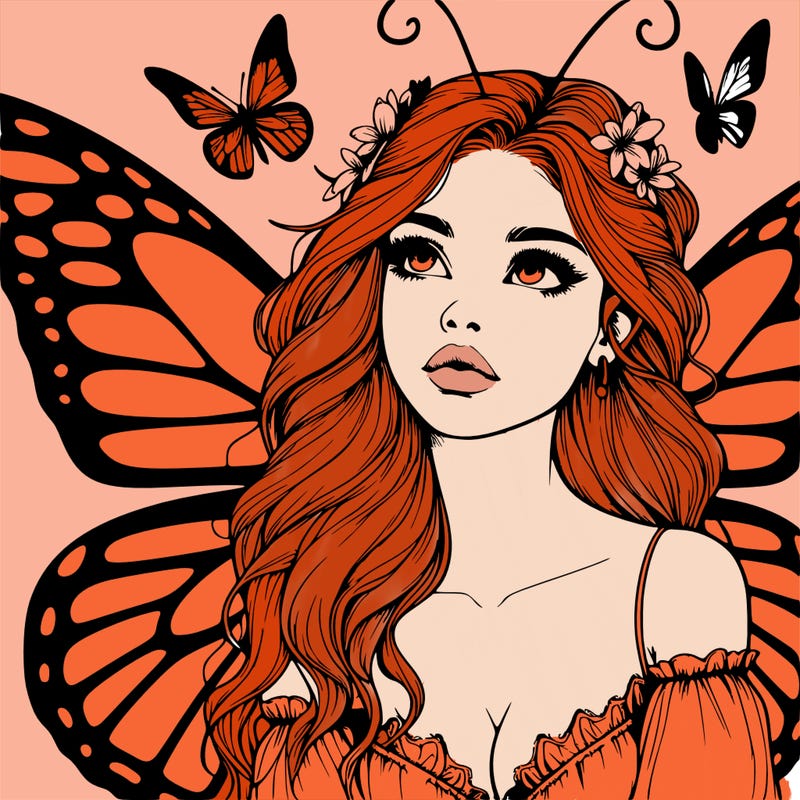 butterfly fairy realistic girl