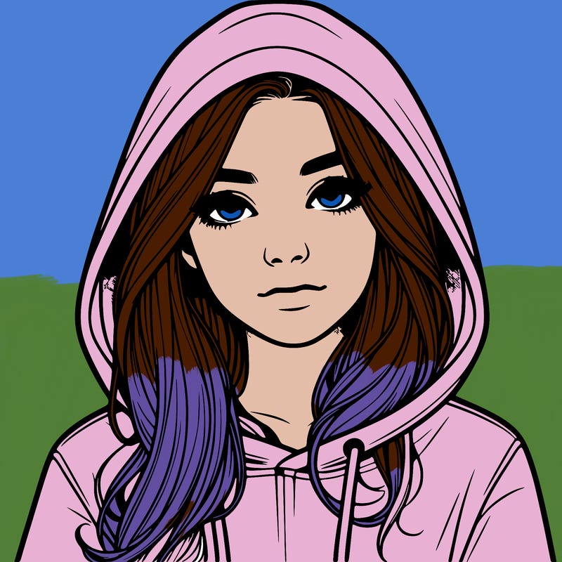realistic girl with a hoodie