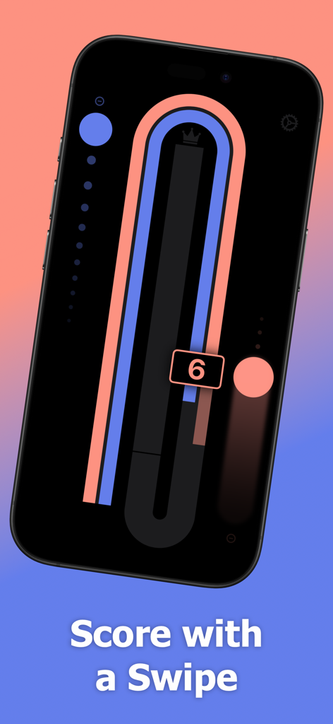 Digital cribbage board interface showing the swipe to score feature in the Cribtastic app.