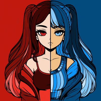 realistic girl split