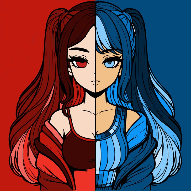 realistic girl split