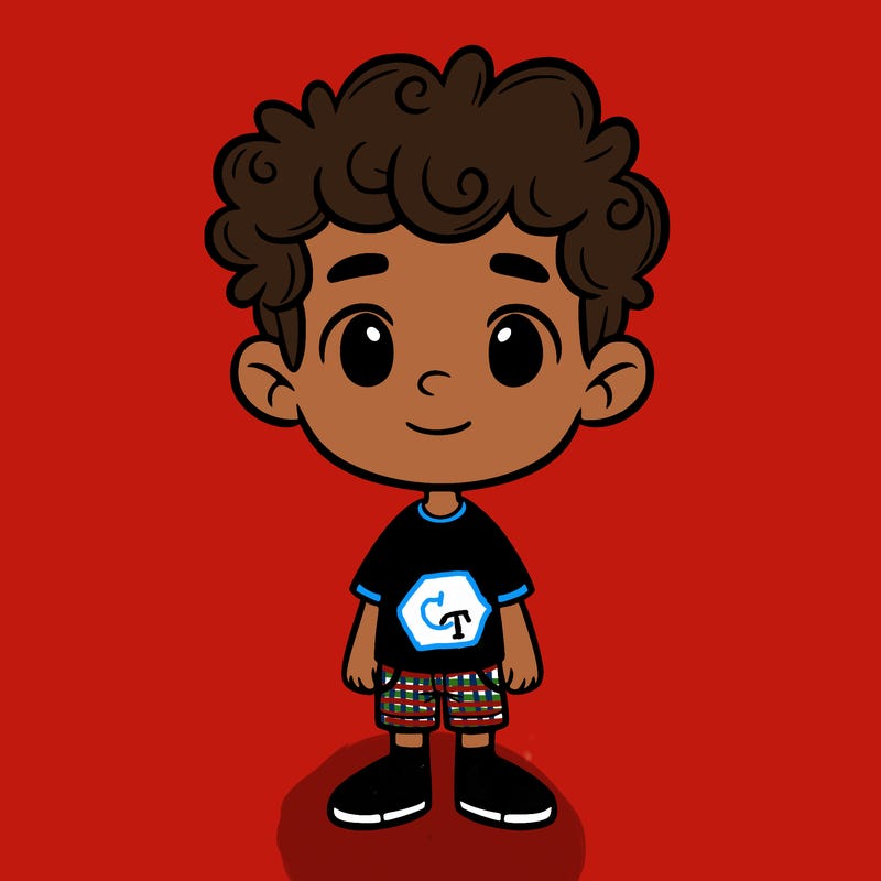 a boy with short curly hair