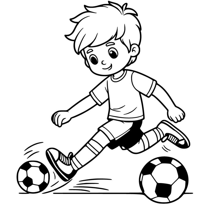 boy playing soccer