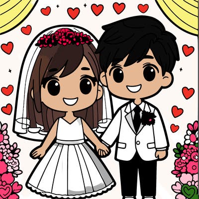 girl and boy at a wedding