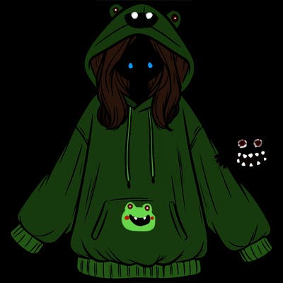 girl in oversized hoodie