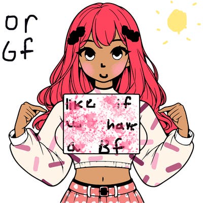 girl holding a blank sign in a long sleeve crop top