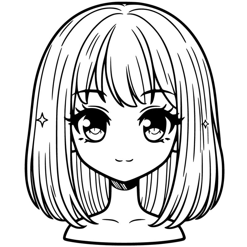 straight haired girl