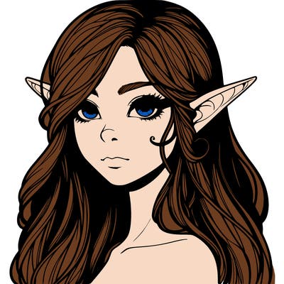 elf girl realistic dark fantasy