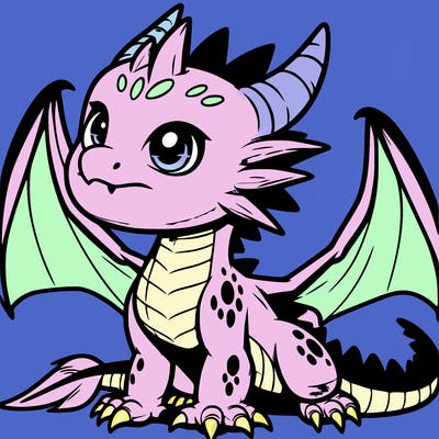 fierce baby night dragon