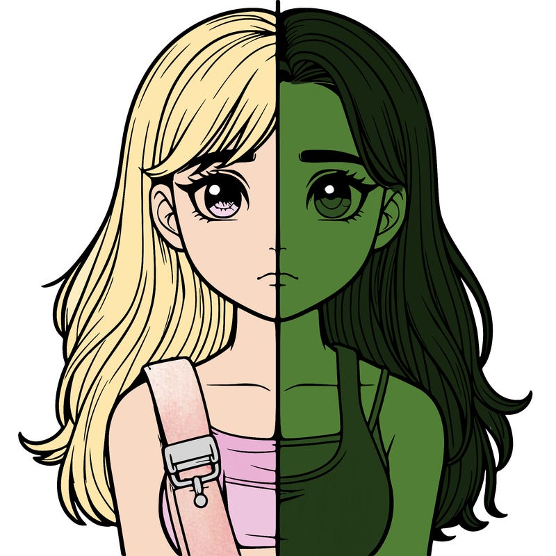 realistic girl split