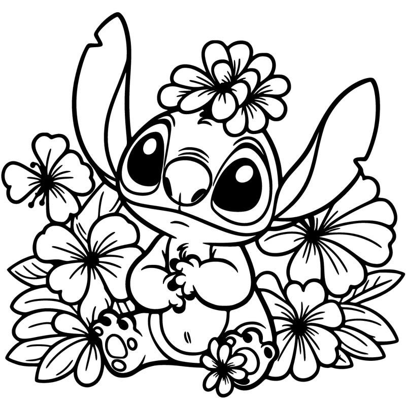 stitch with flowers