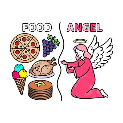split food and angel