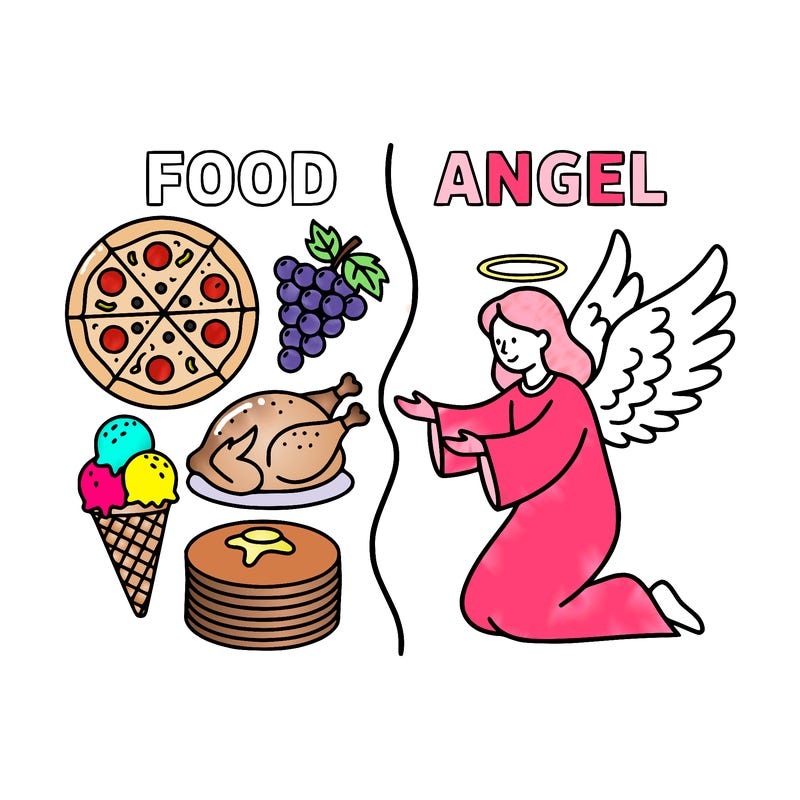split food and angel