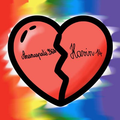 a blank heart