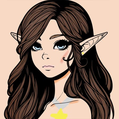 elf girl realistic dark fantasy