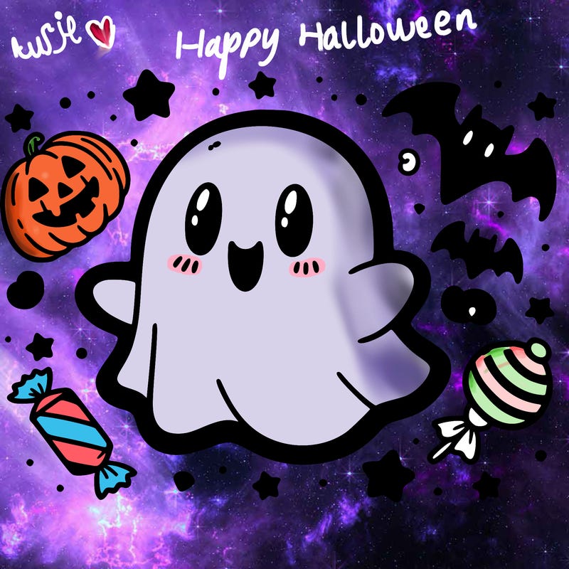 halloween cute little ghost