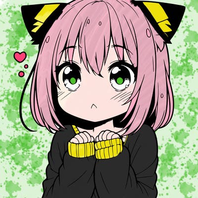 shy anime catgirl