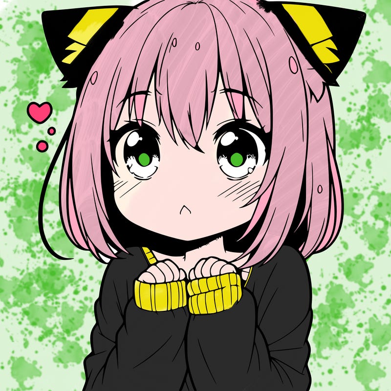 shy anime catgirl