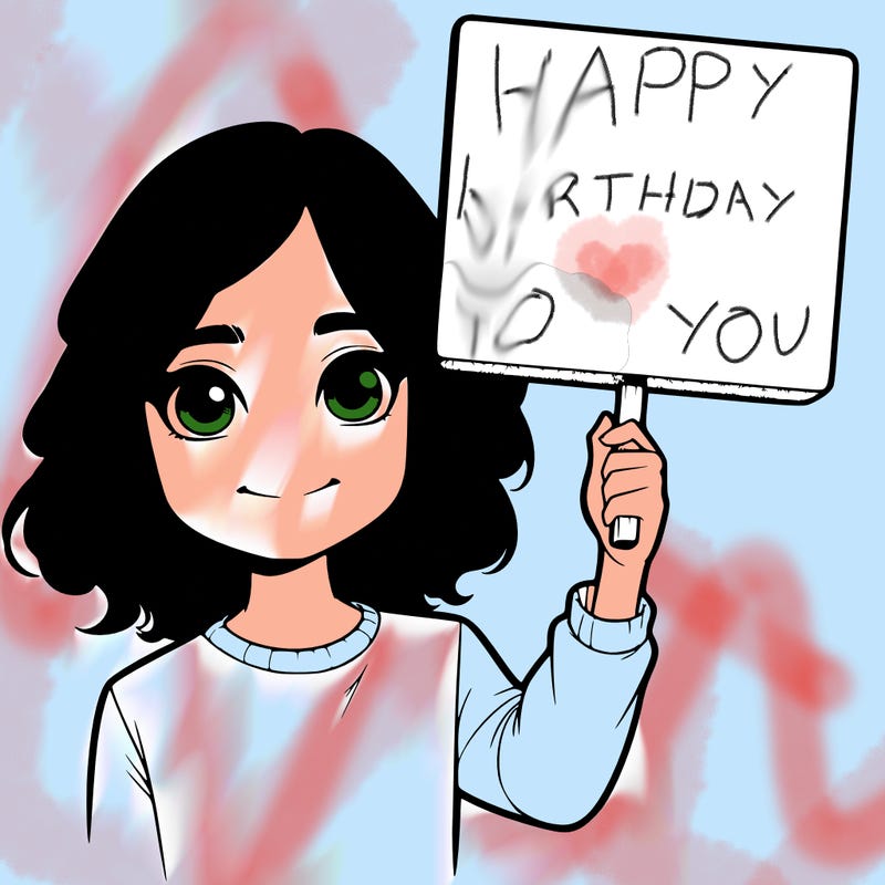 realistic girl holding up a sign